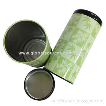 Tea Tin Box with CMYK Printing, Made of 0.23mm Tinplate, Measures 75 x 150mm, with Embossing